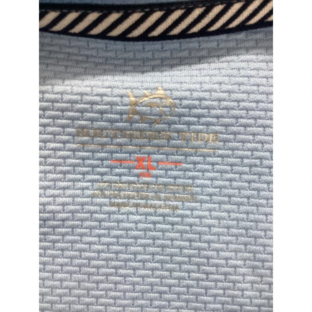 Southern Tide Boys XL 16 Ocean Channel Blue Schooner Quarter Zip Pullover NWT